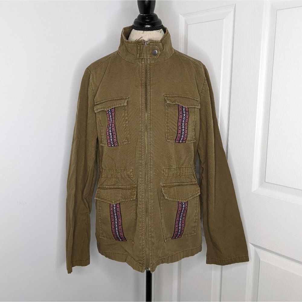 Utility Jacket Embroidered Pockets L